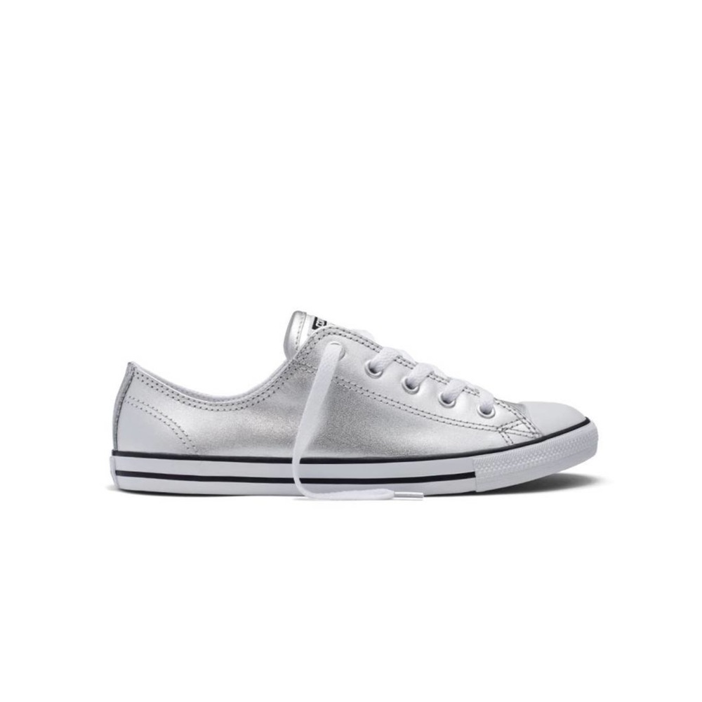 CONVERSE Dainty Metallic Low Top Leather Sneakers